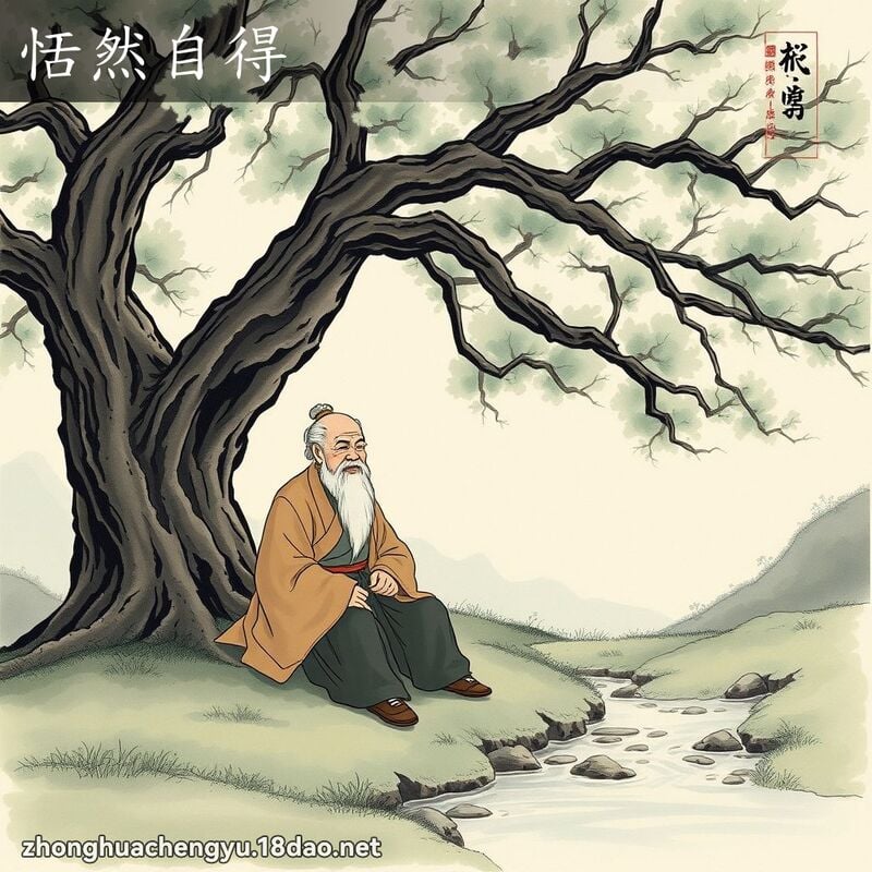 恬然自得 配图