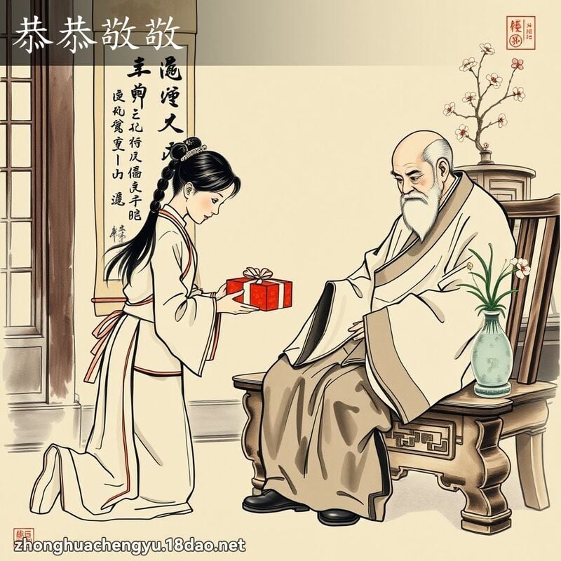 恭恭敬敬 配图