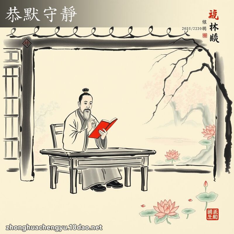 恭默守靜 配图