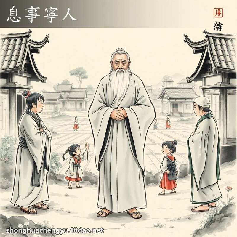 息事寧人 - 中華成語配圖