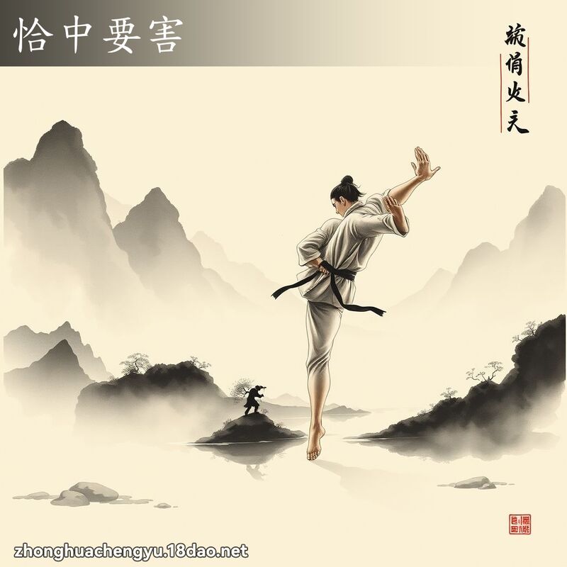 恰中要害 - 中華成語配圖