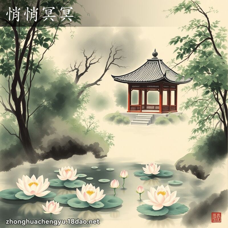 悄悄冥冥 - 中华成语配图