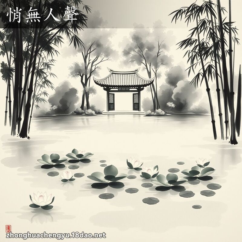 悄無人聲 - 中華成語配圖