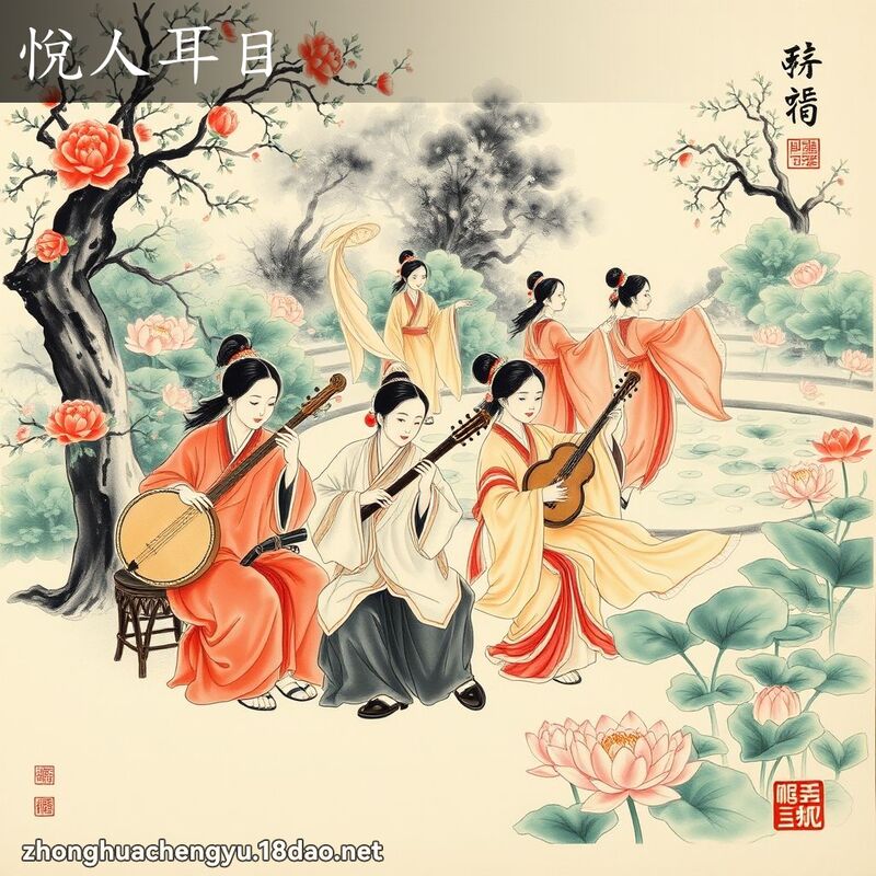 悅人耳目 - 中華成語配圖