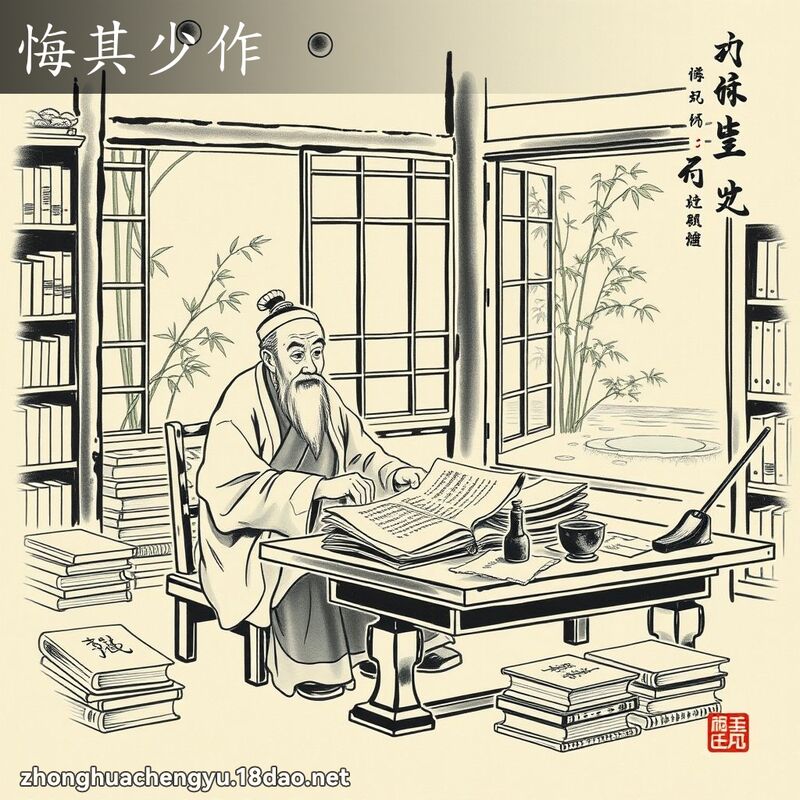 悔其少作 配图