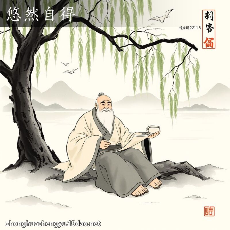 悠然自得 - 中華成語配圖