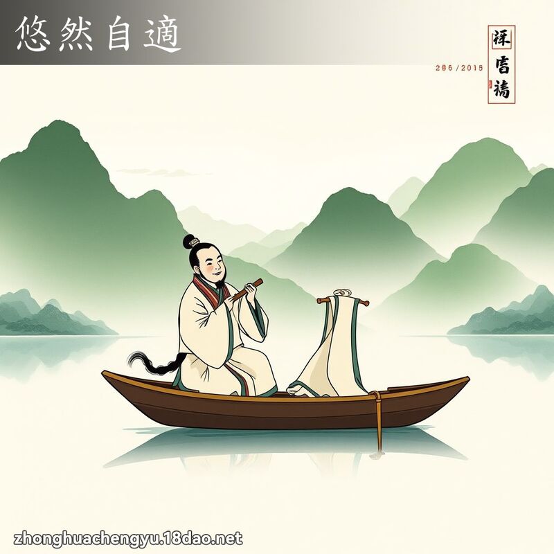 悠然自適 - 中华成语配图