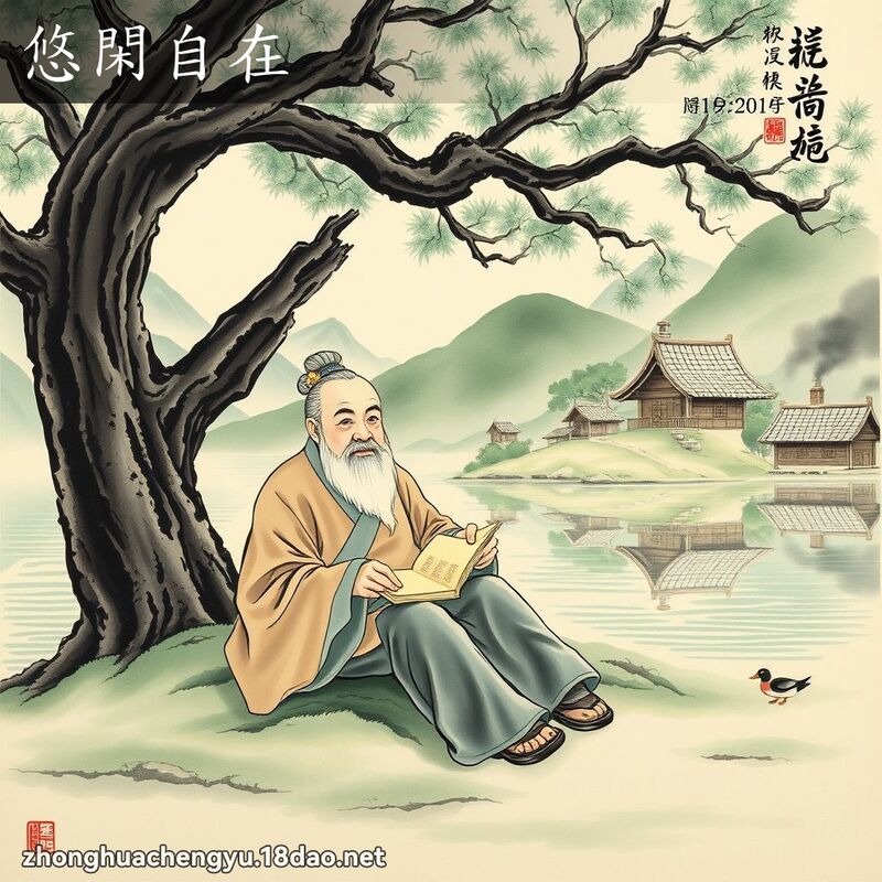 悠闲自在 - 中华成语配图