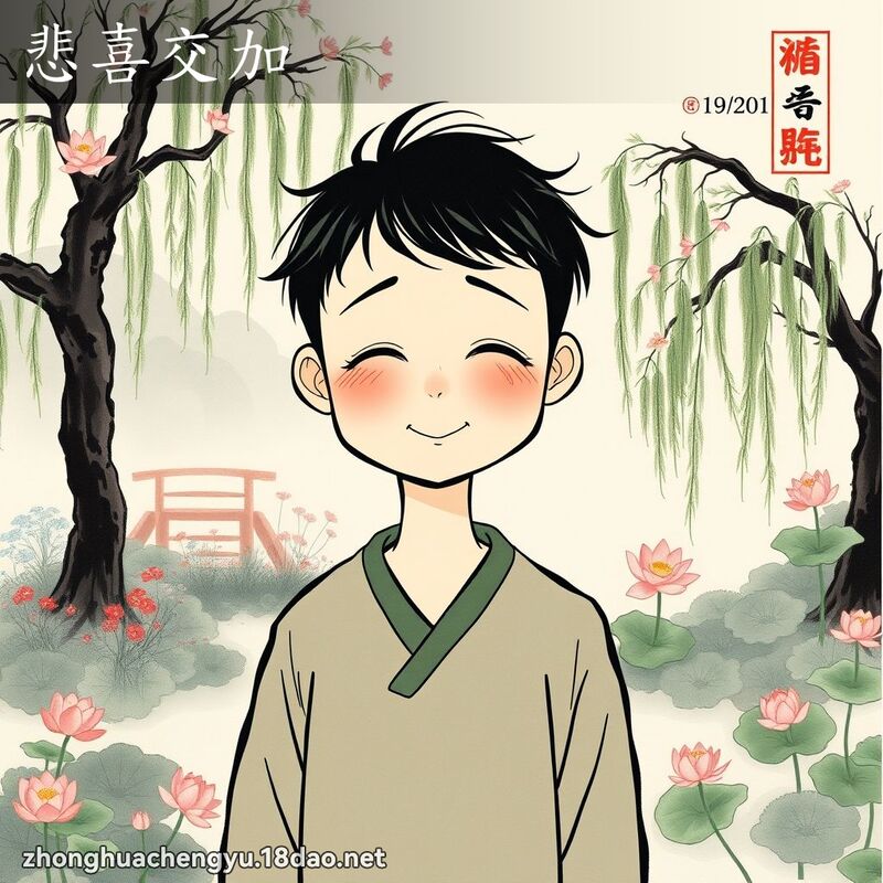 悲喜交加 - 中华成语配图