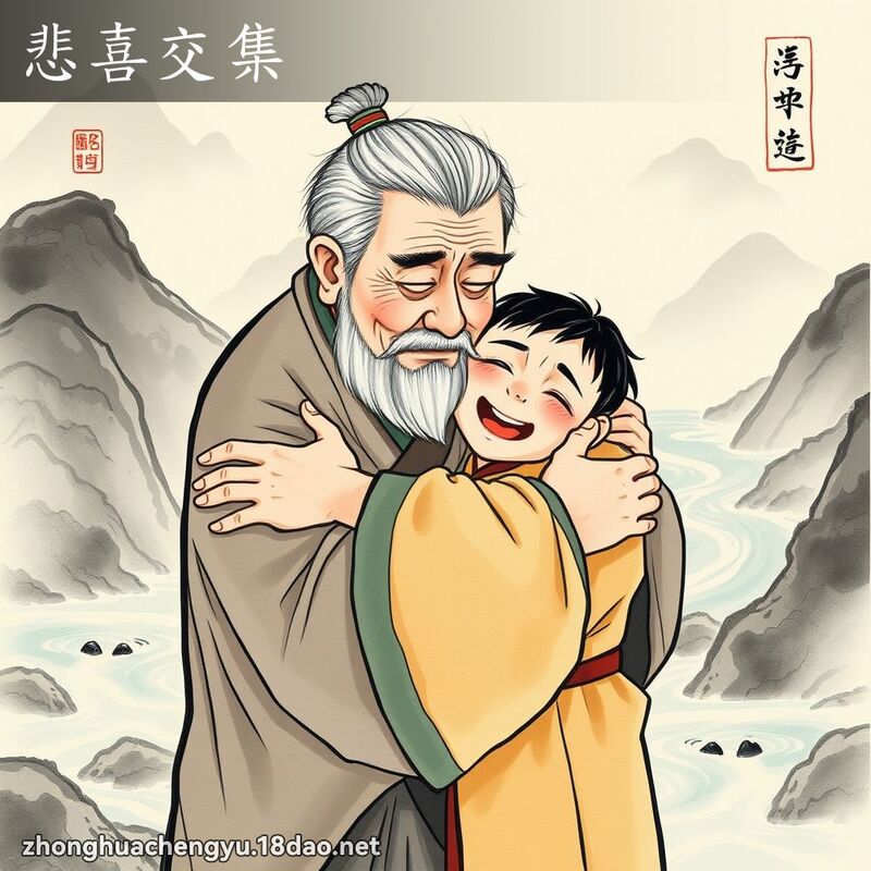 悲喜交集 - 中華成語配圖