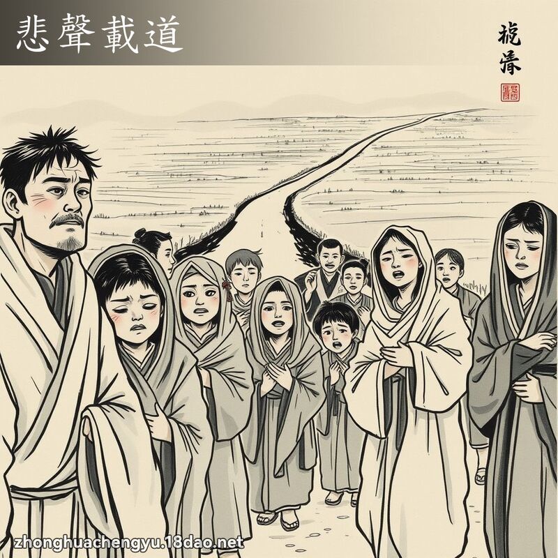悲聲載道 - 中華成語配圖