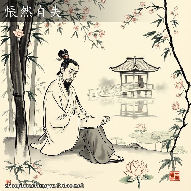 悵然自失 - 中華成語配圖
