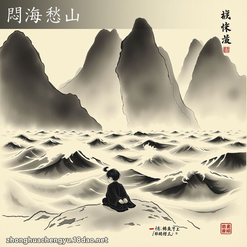 悶海愁山 配图