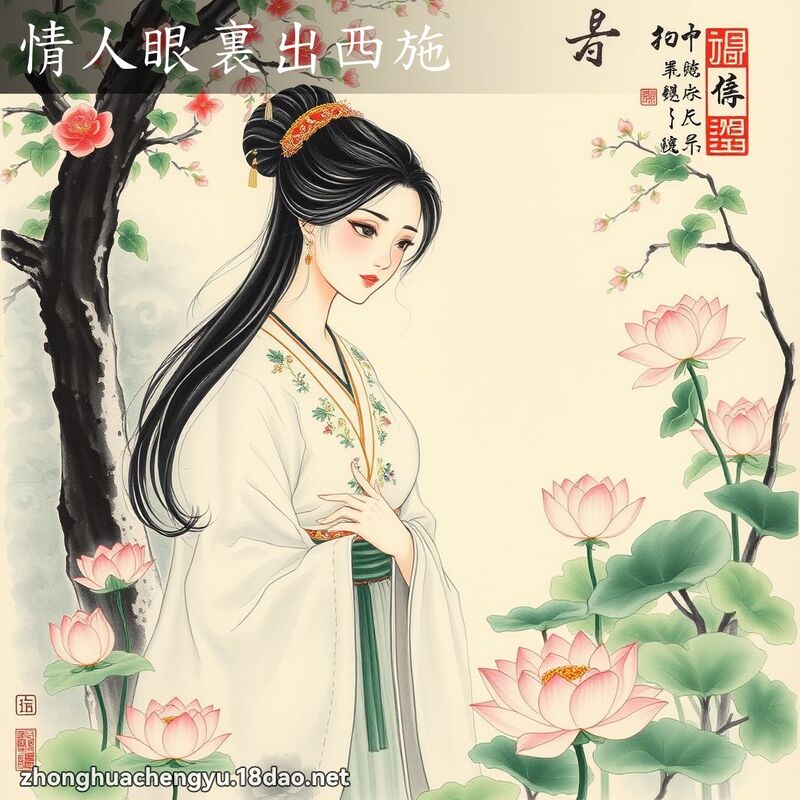 情人眼裏出西施 - 中华成语配图