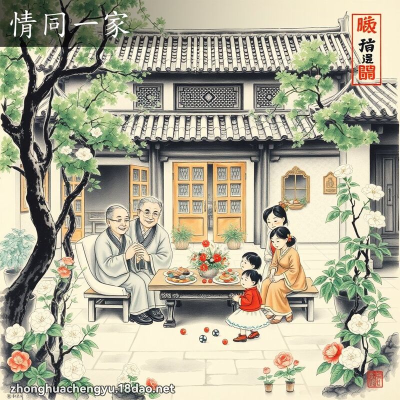 情同一家 配图