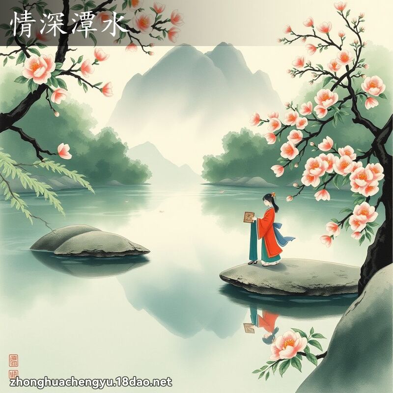 情深潭水 配图