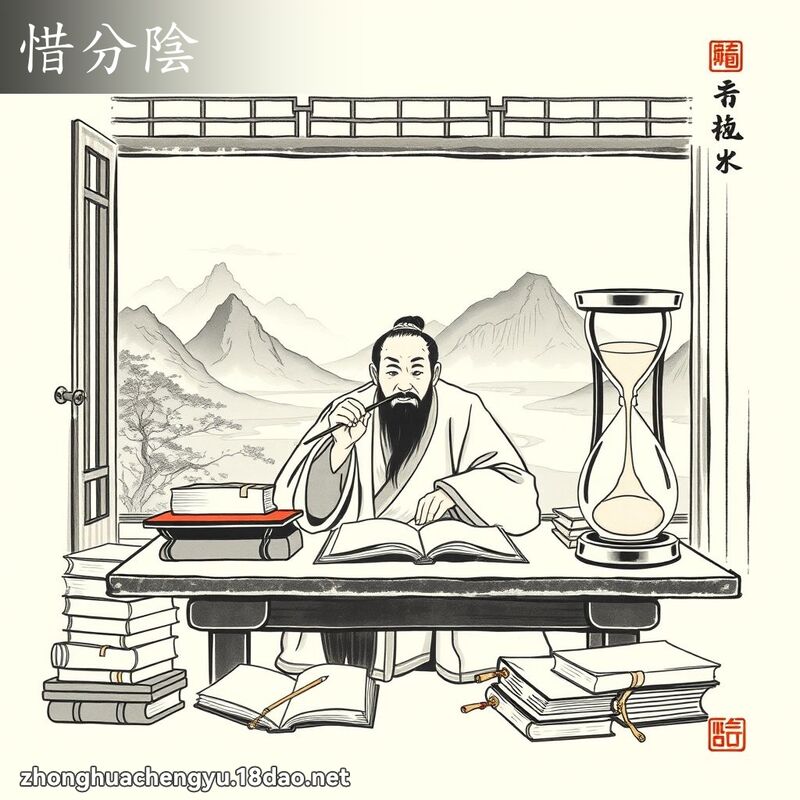 惜分陰 - 中華成語配圖