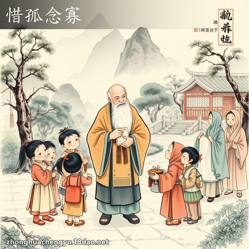 惜孤念寡 - 中華成語配圖