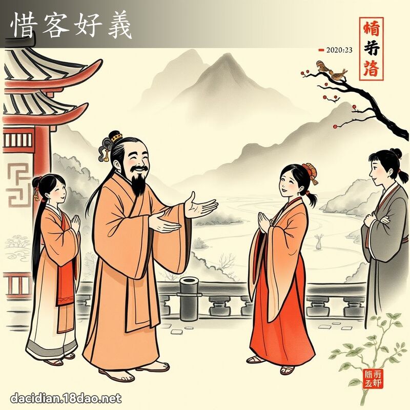 惜客好義 - 中華成語配圖