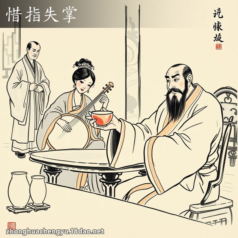 惜指失掌 - 中華成語配圖