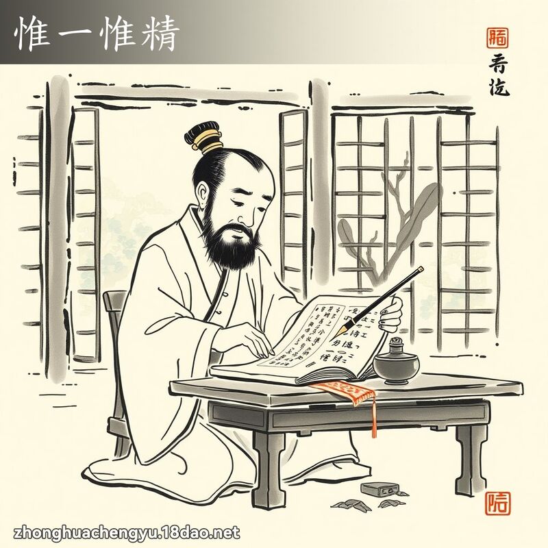 惟一惟精 - 中華成語配圖