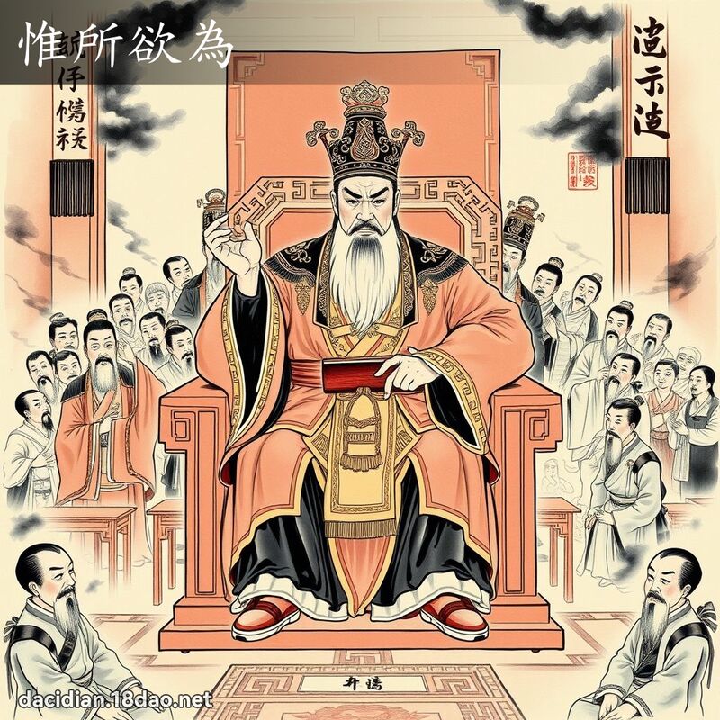 惟所欲为 - 中华成语配图