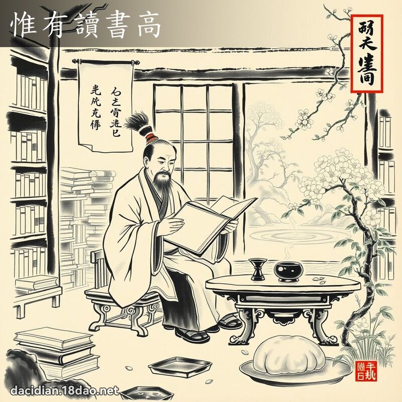 惟有讀書高 - 中華成語配圖
