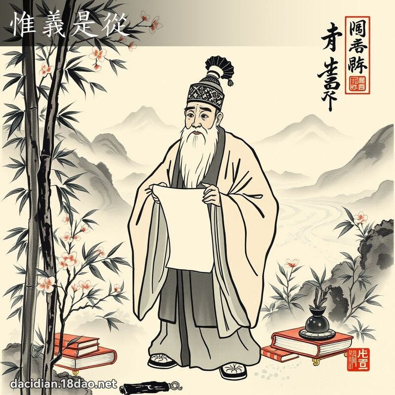 惟義是從 - 中華成語配圖