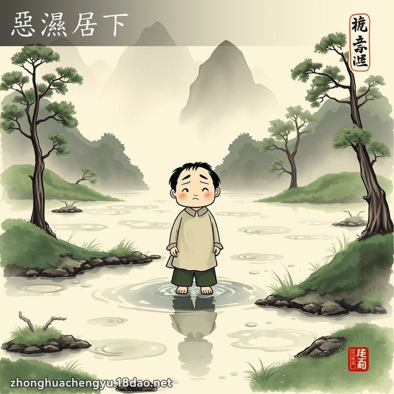 惡濕居下 配图