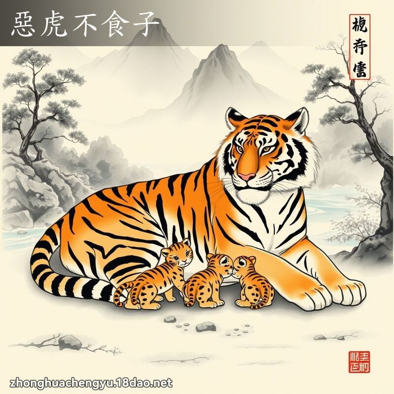 惡虎不食子 配图