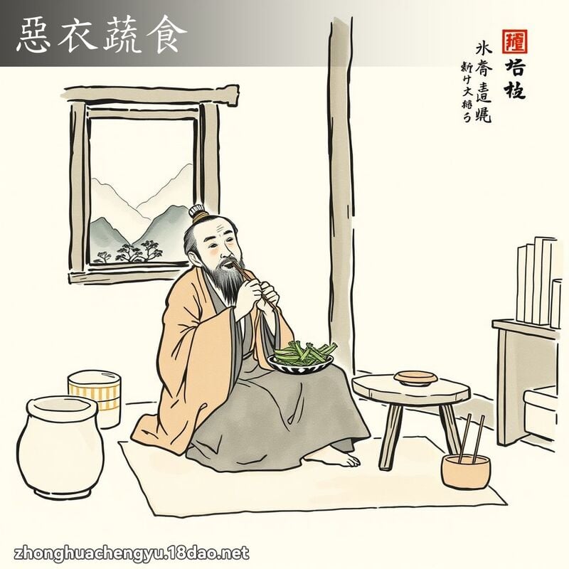 惡衣蔬食 配图