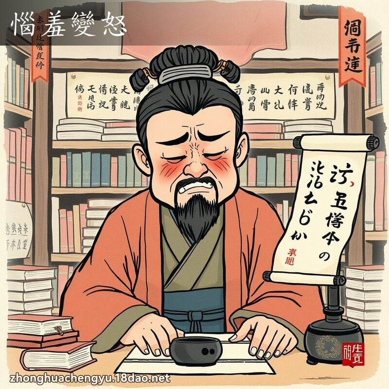 惱羞變怒 配图