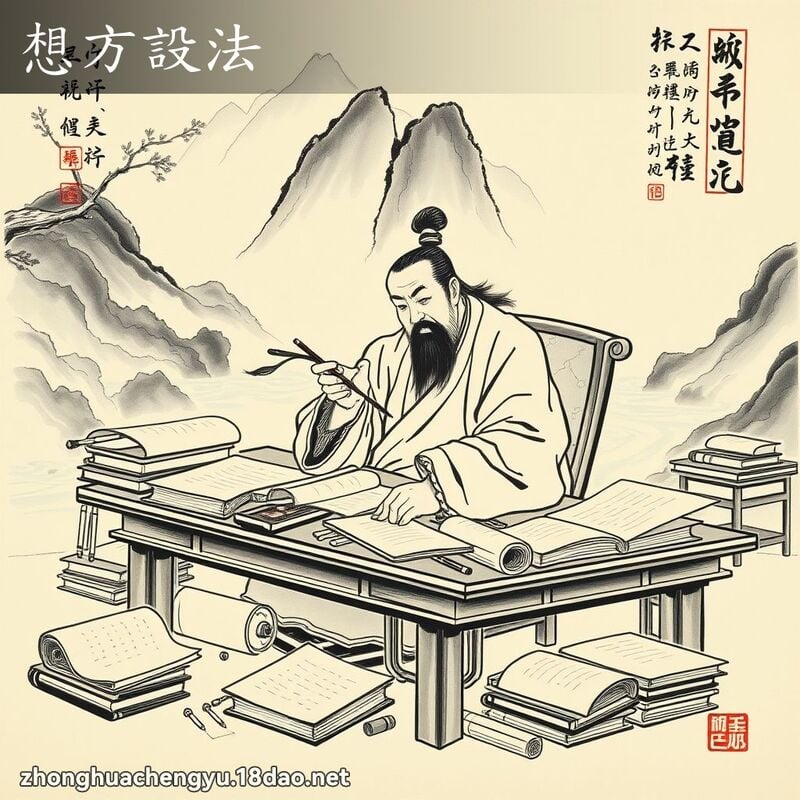 想方設法 配图