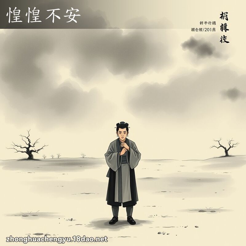 惶惶不安 - 中华成语配图