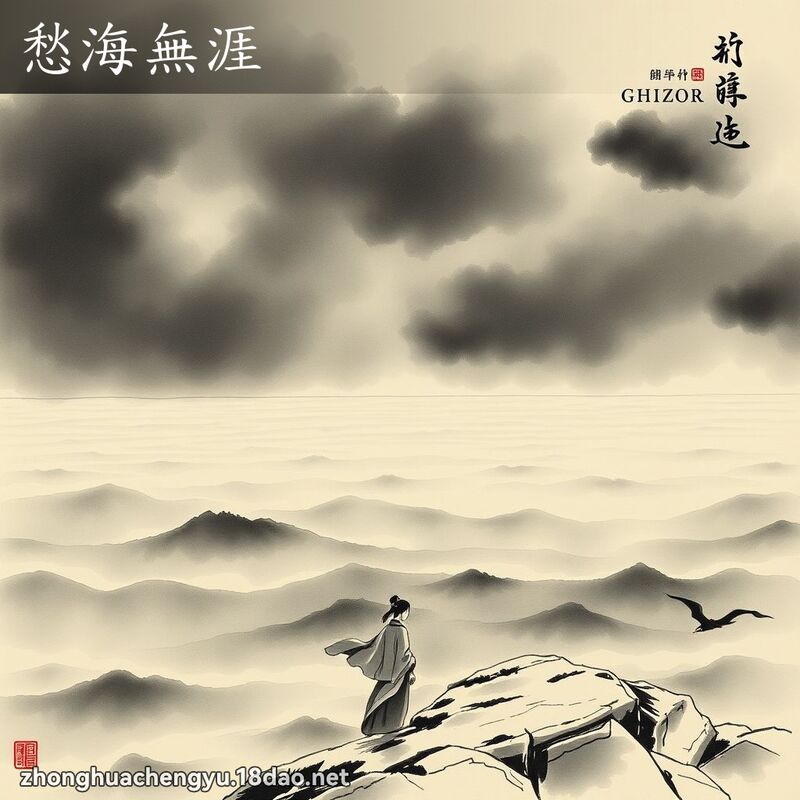 愁海無涯 配图
