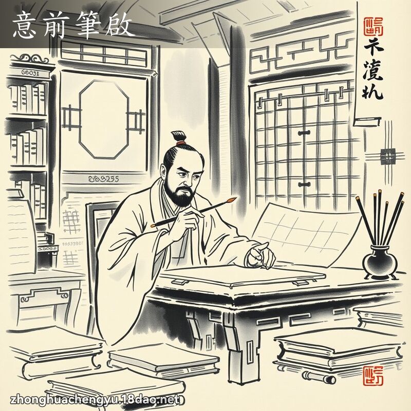 意前筆啟 配图