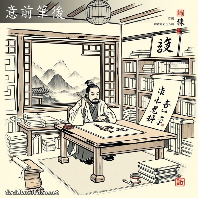 意前笔后 - 中华成语配图