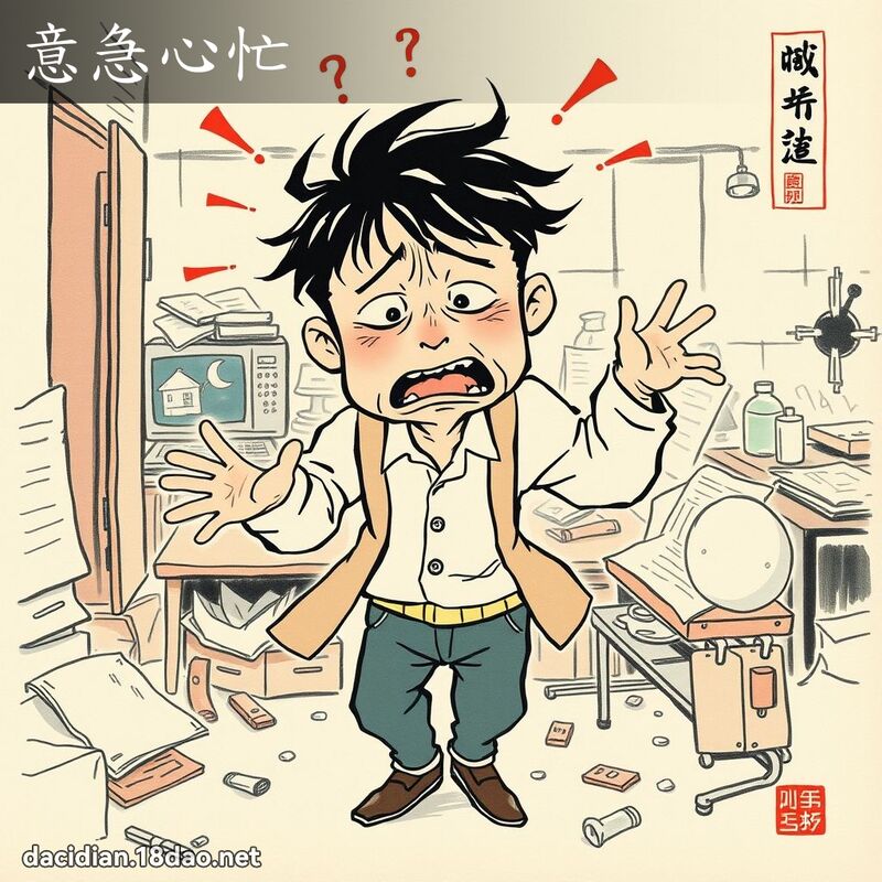意急心忙 - 中华成语配图
