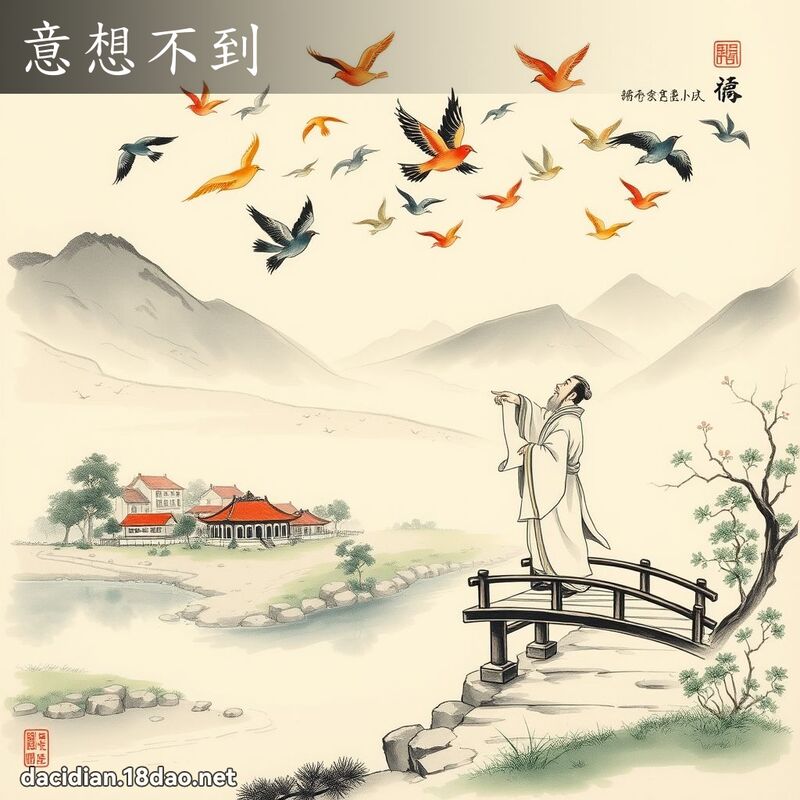 意想不到 - 中華成語配圖