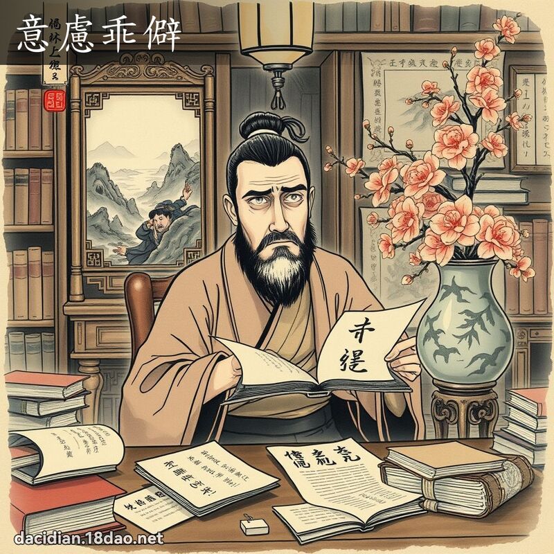 意虑乖僻 - 中华成语配图