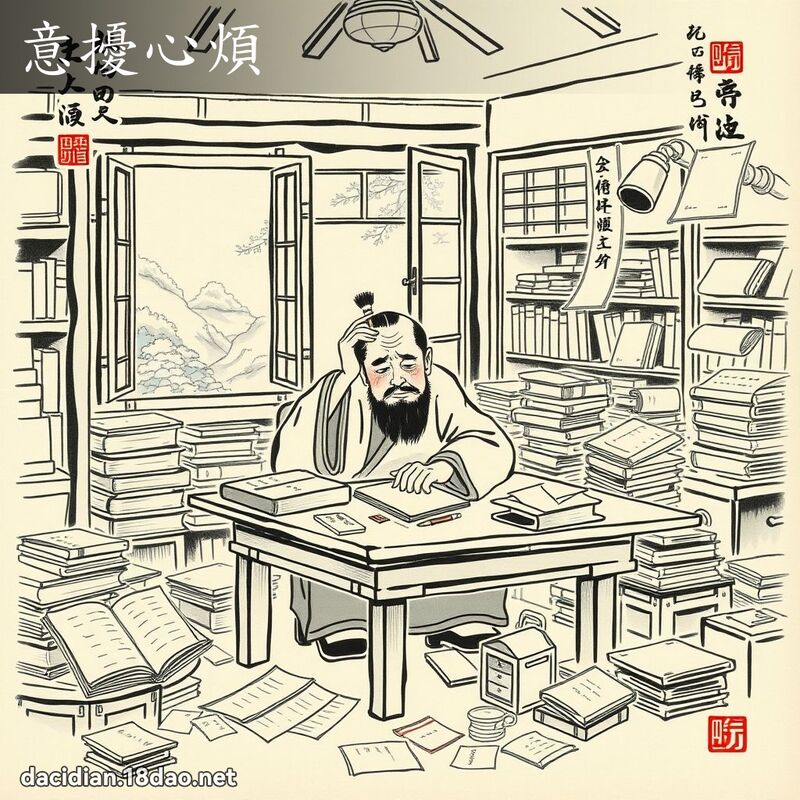 意扰心烦 - 中华成语配图