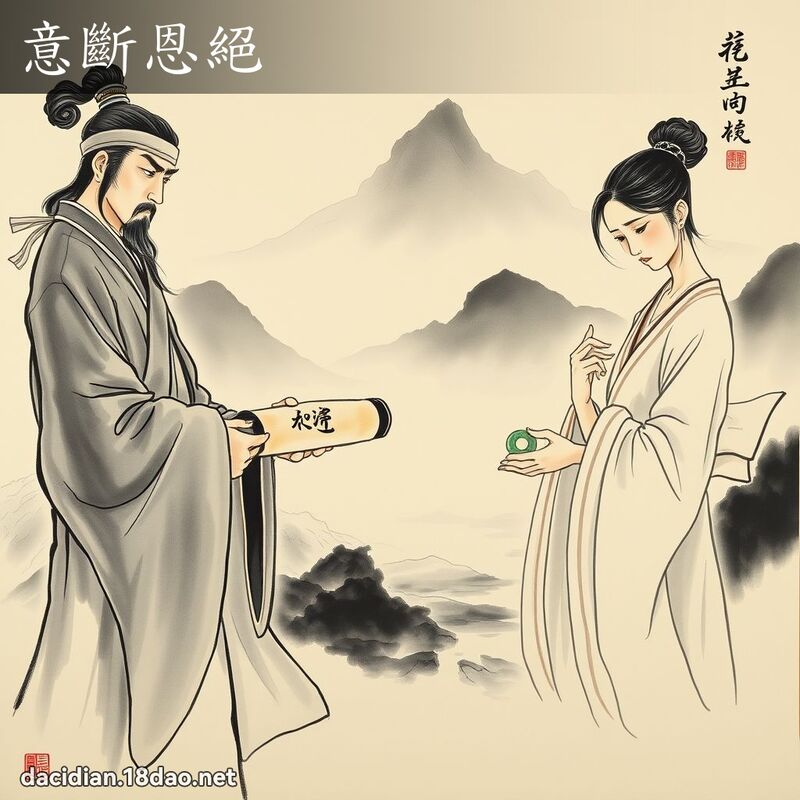 意断恩绝 - 中华成语配图