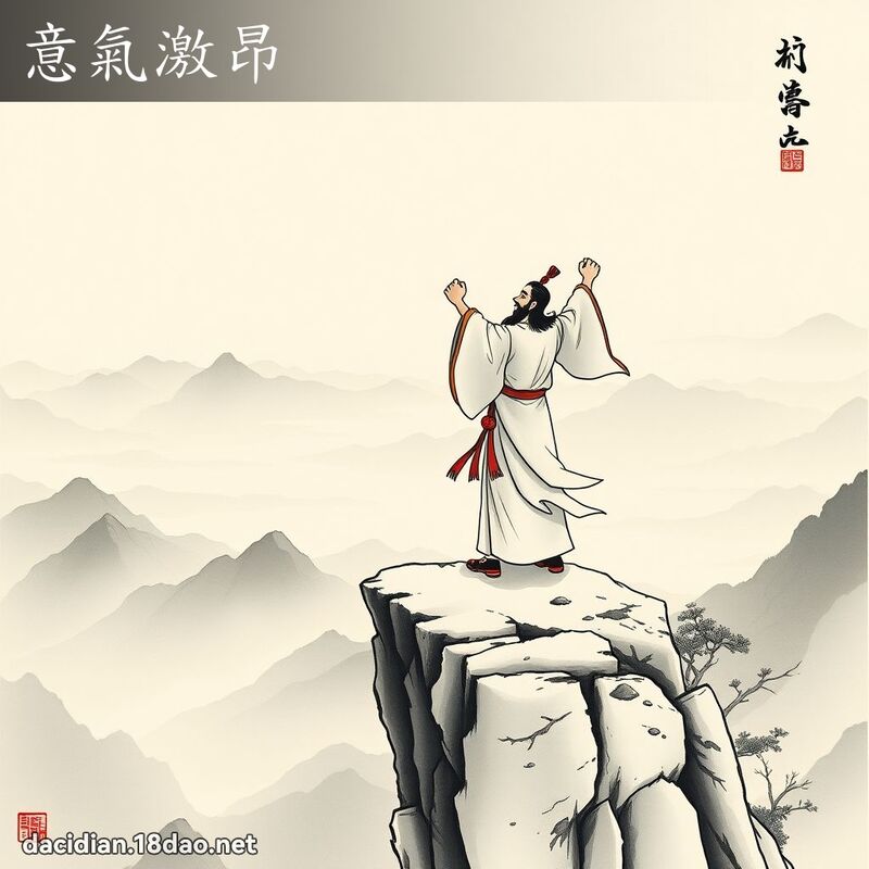 意气激昂 - 中华成语配图