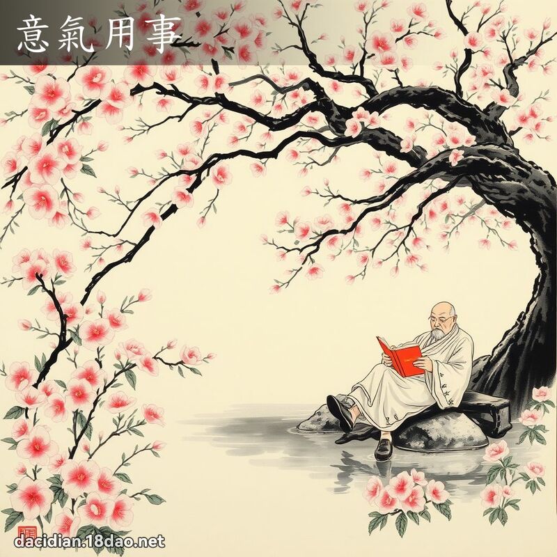 意气用事 - 中华成语配图