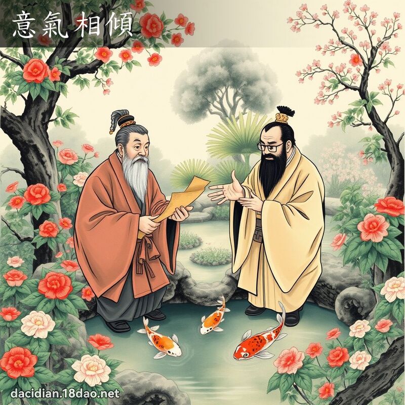 意气相倾 - 中华成语配图