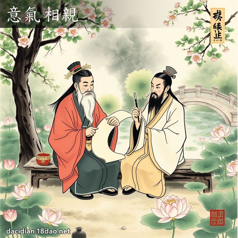 意气相亲 - 中华成语配图