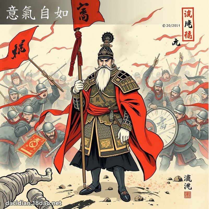 意气自如 - 中华成语配图