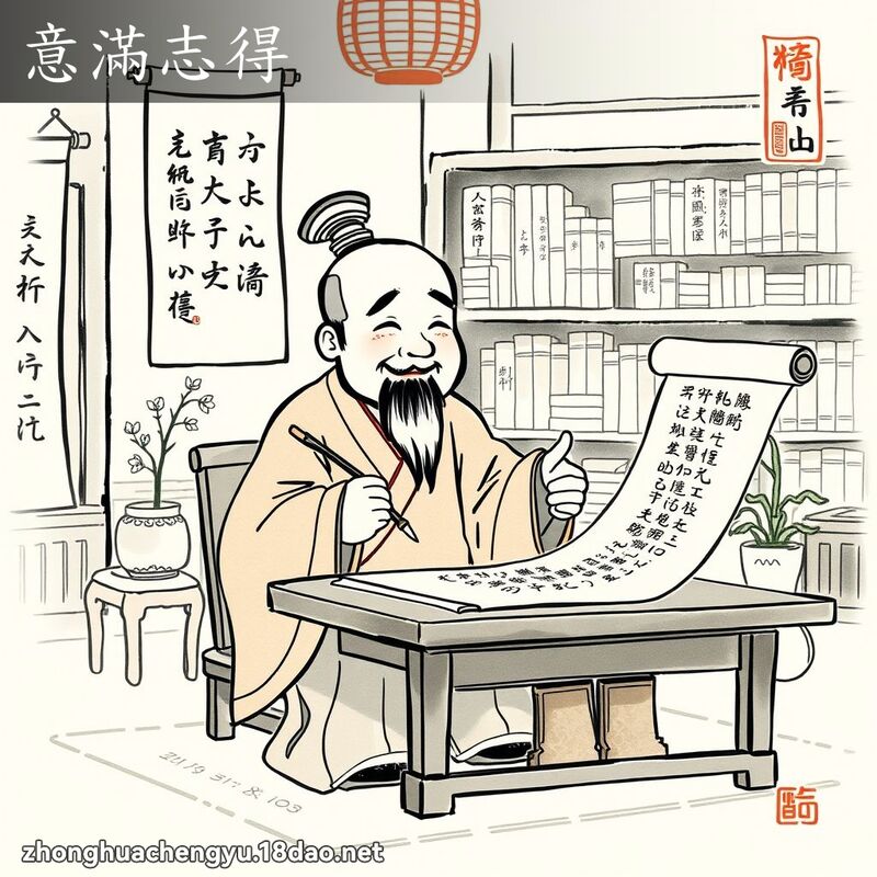意滿志得 配图