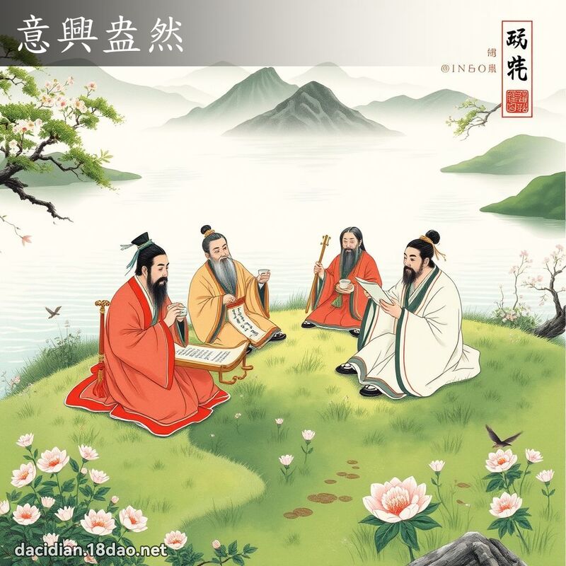 意興盎然 - 中華成語配圖