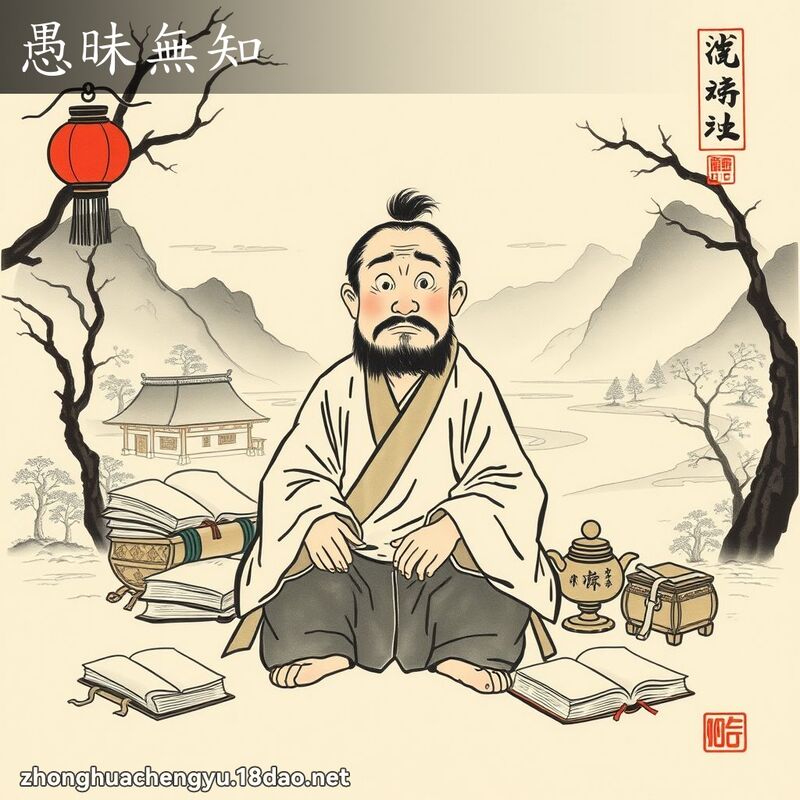 愚昧無知 - 中華成語配圖